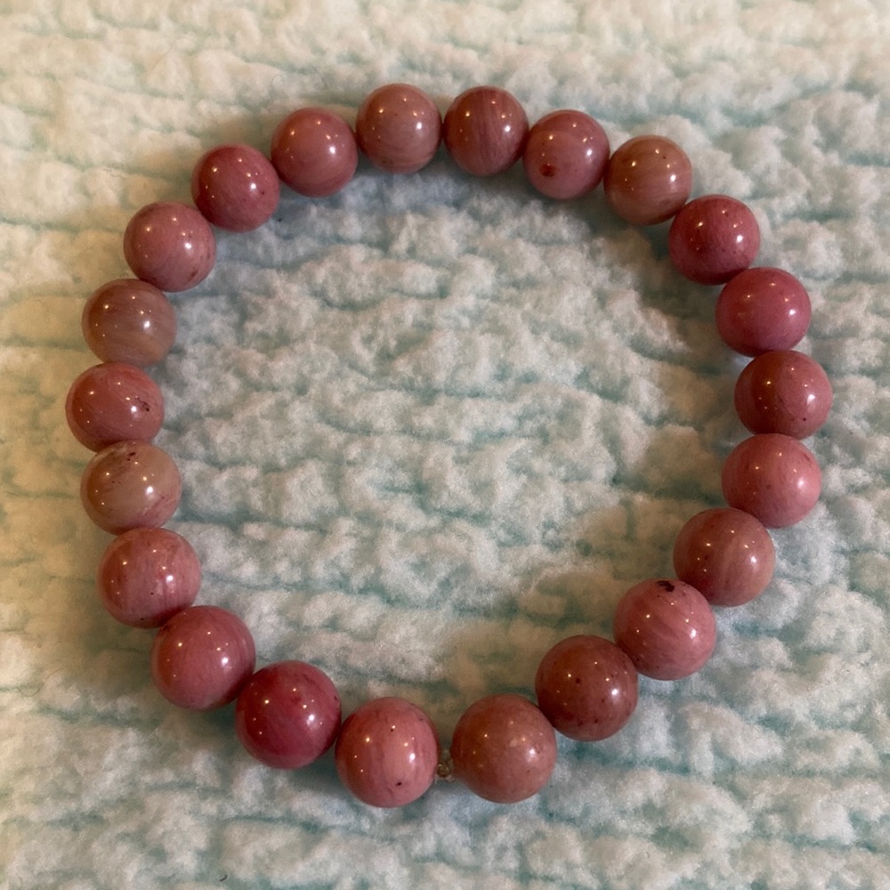 8mm Rhodochrosite crystal bracelet